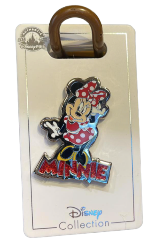 Disney Parks Minnie Mouse Figure with Sign Pin New with Card – I Love ...