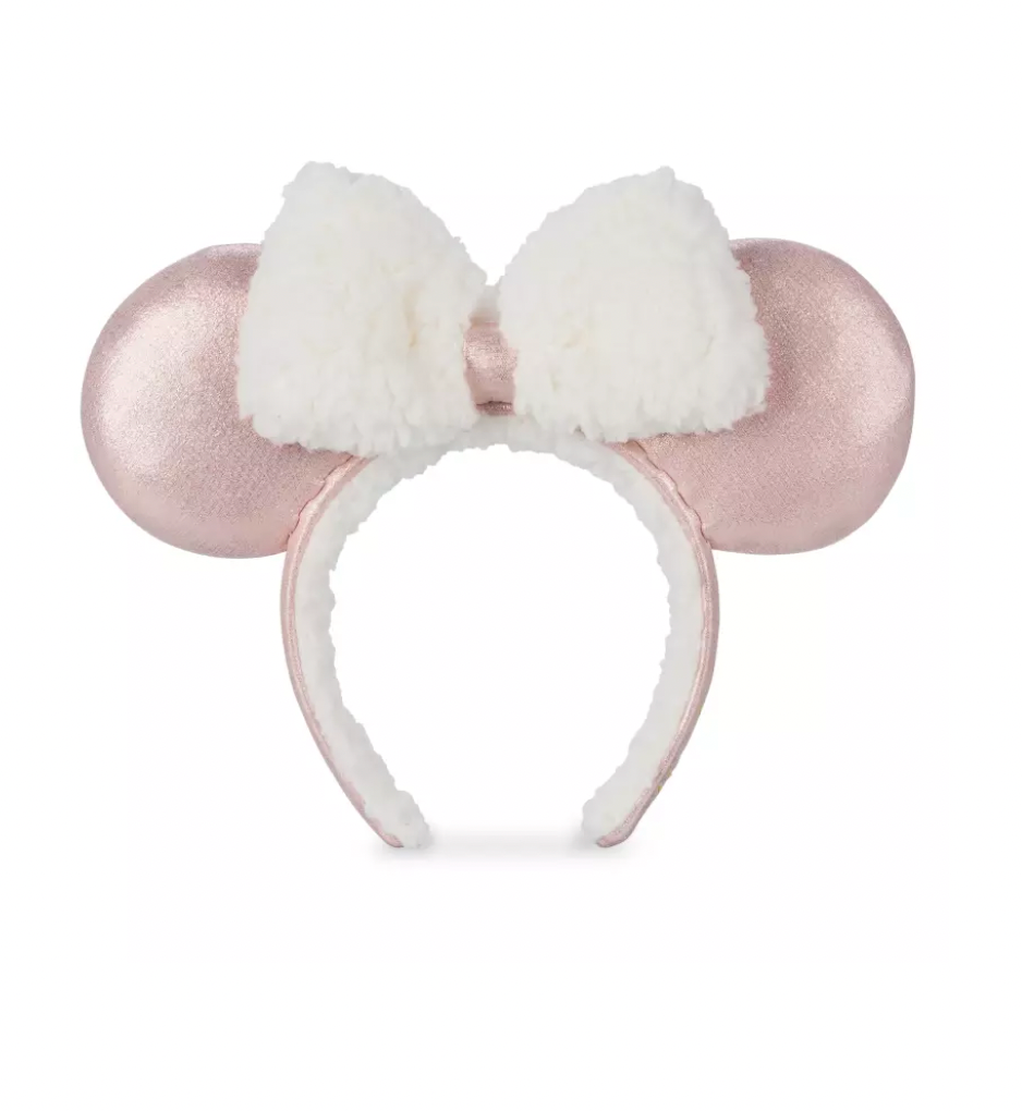 Disney Minnie Sherpa Winter Ear Headband Stacy Cozy Holiday New with Tag