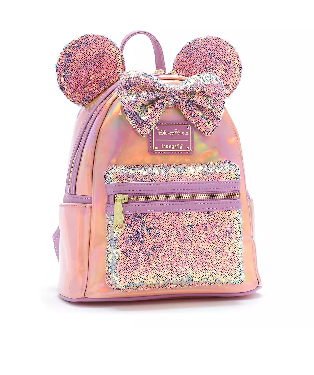 Disney Walt Disney World 50th Minnie Pink Earidescent Backpack New with Tag