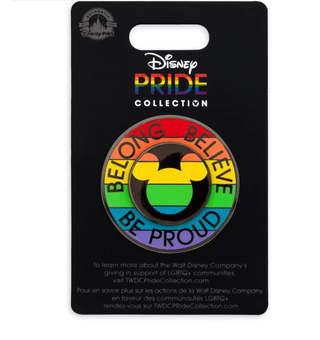 Disney Pride Collection Mickey Icon Belong Believe Be Proud Pin New with Card
