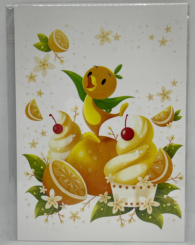 Disney Parks Happy Orange Song by Eunjung Kim Postcard Wonderground Gallery New