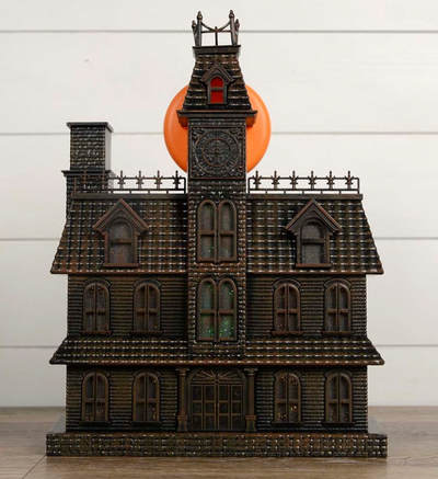 Cracker Barrel Haunted House Mantel Decor with Projection New With Box
