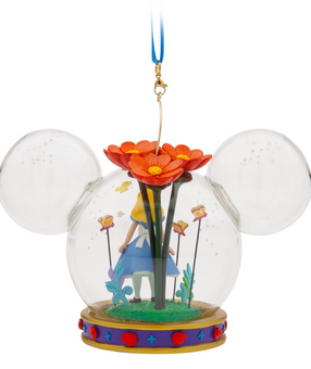 Disney Sketchbook Alice in Wonderland Dome Christmas Ornament New With Tag