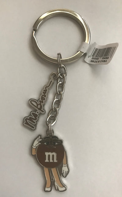 M&M's World Brown Heart Carabiner Metal Keychain New with Tag