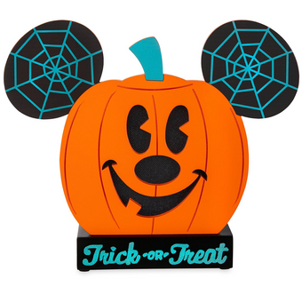 Disney Parks Halloween Mickey Mouse Light-Up Jack-o'-Lantern Figure New