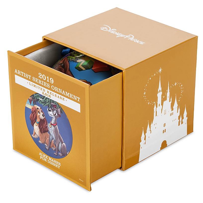 Disney Parks Lady and the Tramp Artist Series Limited Ball Ornament New with Box