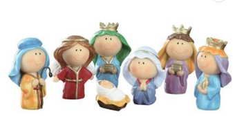 Holiday Time 7 Piece Nativity Set Christmas Figurine New With Box