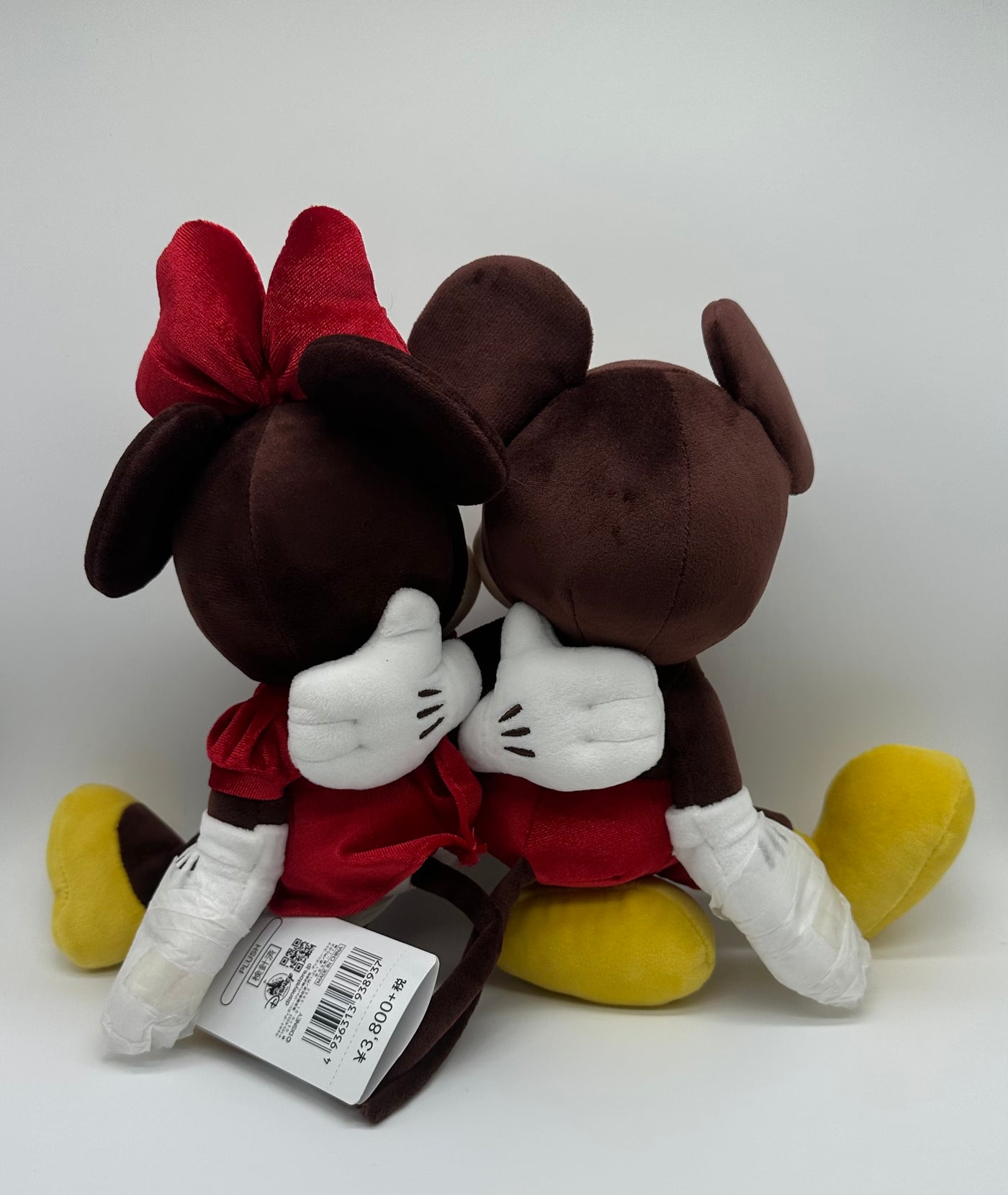Disney Store Japan Valentine Mickey Minnie Hug Plush Set New with Tag