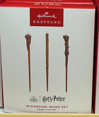 Hallmark 2022 Harry Potter Wizarding Wands Metal Christmas Ornament New W Box