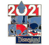 Disney Parks Disneyland 2021 Stitch Pin New with Card