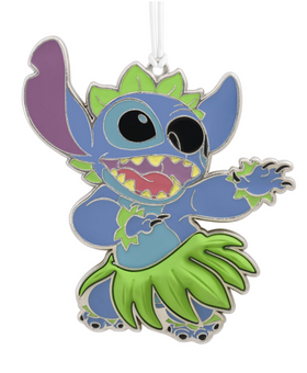 Hallmark Disney Lilo & Stitch Hula Stitch Metal Christmas Ornament New with Card