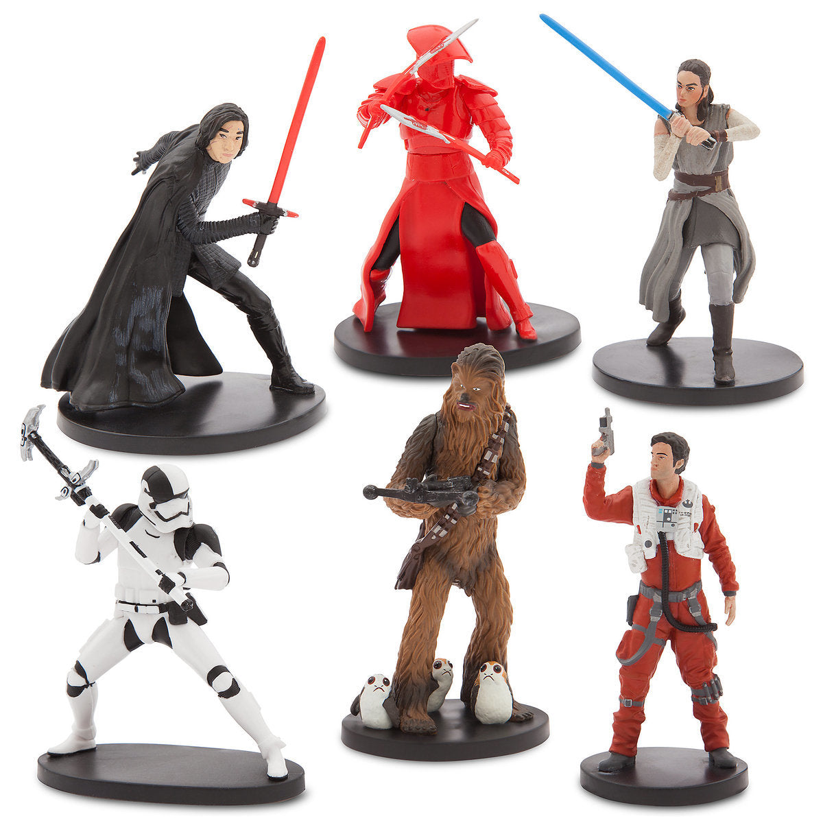 Disney Star Wars The Last Jedi Figure Play Set Cake Topper Playset 6 Pieces New