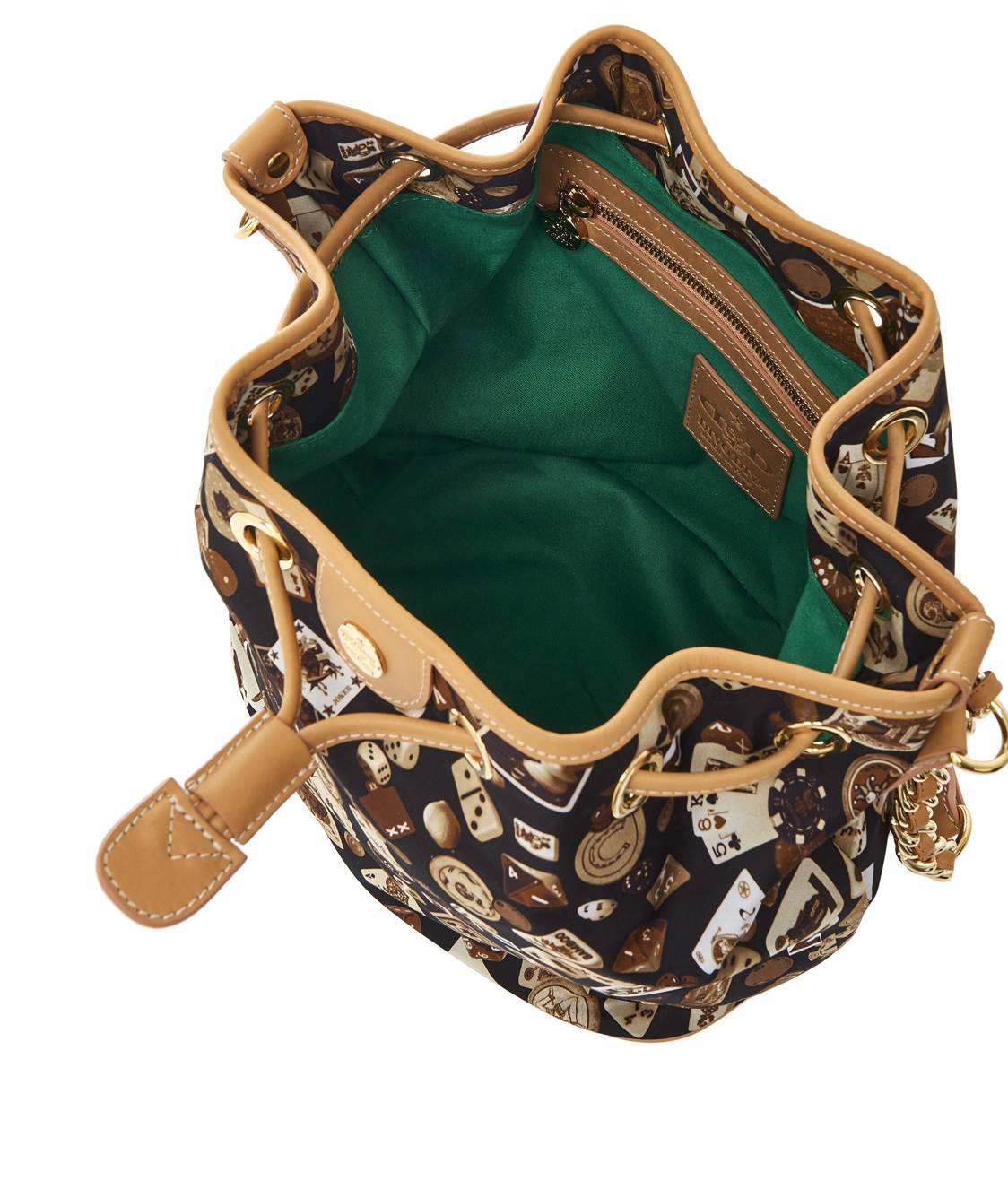Casablanca Life is a Game Dark Brown Bucket Bag Made in Italy by Divo Diva New