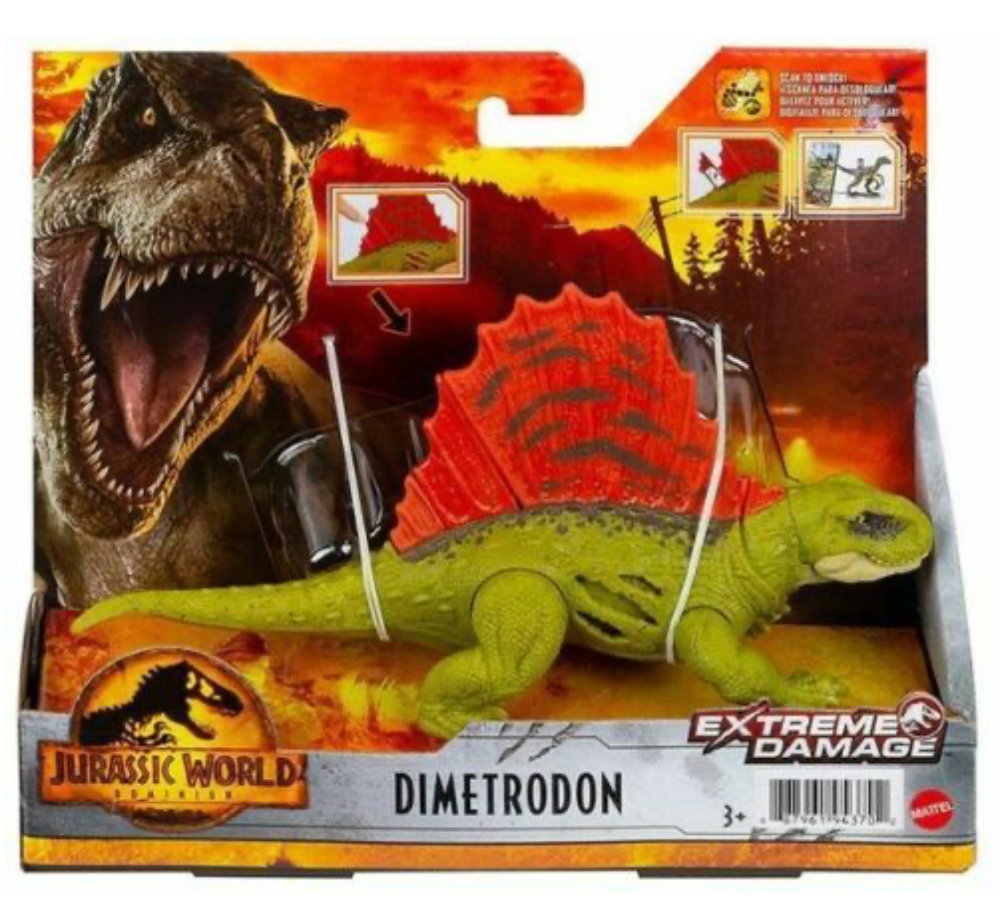 Jurassic World Dominion Extreme Damage Feature Dimetrodon Pack Toy New With Box