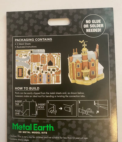 Disney Parks Haunted Mansion Colored Metal Earth 3D Model Kit New with Card