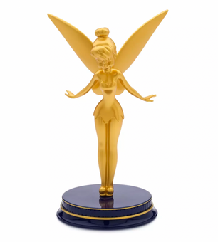 Disney Parks WDW 50th Celebration Peter Pan Tinker Bell Golden Statue New Box