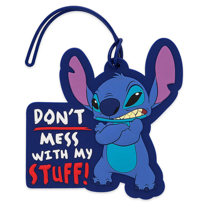 Disney Parks Stitch Don't Mess with My Stuff Luggage Tag New with Tag