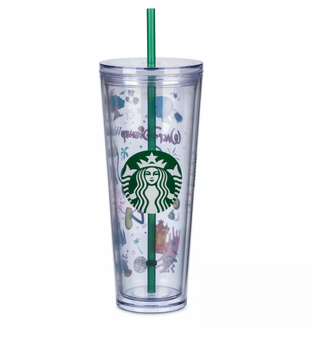Disney Parks Mickey Walt Disney World Starbucks Tumbler with Straw New