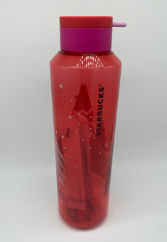 Starbucks Holiday Christmas Tree 2021 Plastic Water Bottle 24oz New
