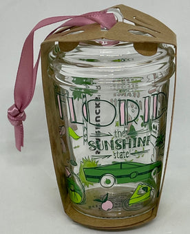 Starbucks 2020 Florida Been There Glass Tumbler Holiday Christmas Ornament New