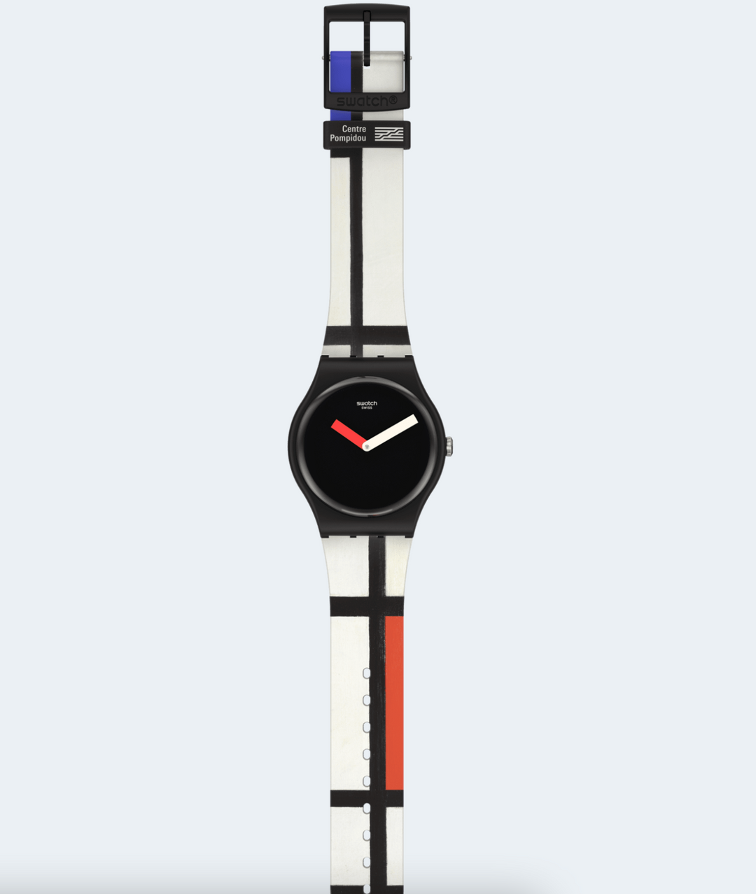 Swatch X Centre Pompidou Red Blue and White by Piet Mondrian Swatch X Centre Pompidou Red Blue and White by Piet Mondrian