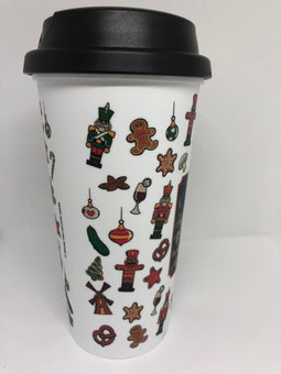 Disney Parks Epcot Germany Mickey Minnie Frohliche Weihnachien Tumbler New