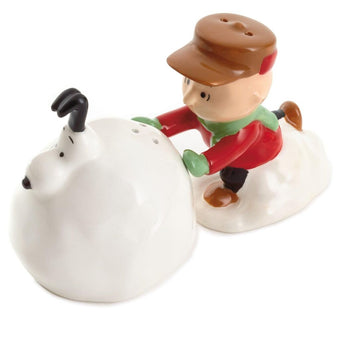 Hallmark Peanuts Charlie Brown Snoopy Snow Fun Salt & Pepper Shakers New