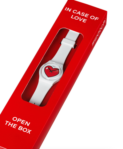 Swatch 2022 Valentine Day Heart LOVE O'CLOCK Emoticons Watch New with Box