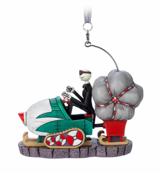 Disney Sketchbook Jack Skellington on Snowmobile Christmas Ornament New with Tag