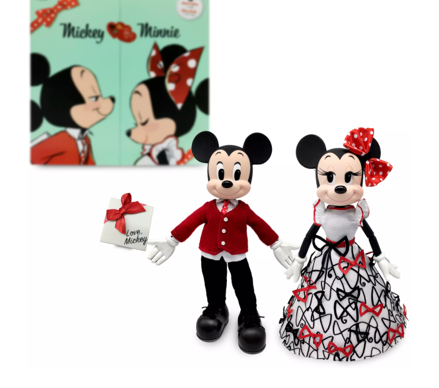 Disney Mickey and Minnie Limited Edition Valentine's Day Doll Set New with Box