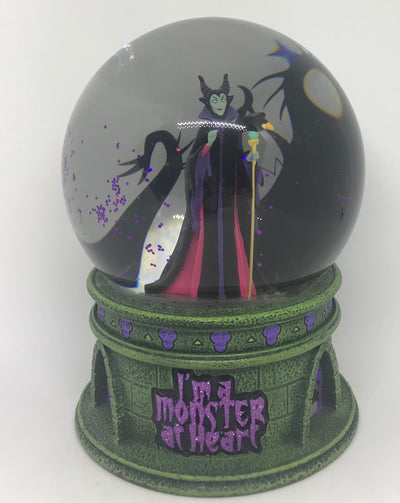 Disney Parks Maleficent I’m A Monster At Heart Light Up Snowglobe Halloween New