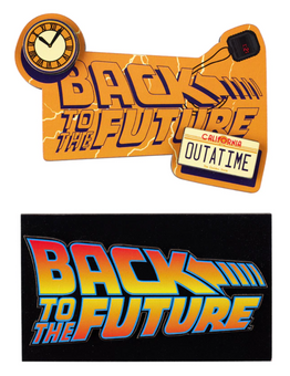 Universal Studios Back To The Future Wood Magnet Set New With Tag