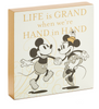 Hallmark Disney Mickey and Minnie Love Hand in Hand Wood Quote Sign New