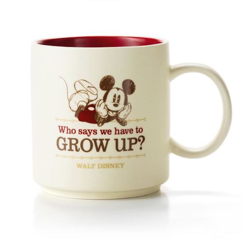 Hallmark Disney Mickey Mouse Who Says We Have to Grow Up ? Coffee Mug 12 oz. New