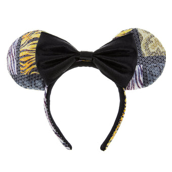 Disney Parks Animal Kingdom Animal Print Minnie Sequined Headband New with Tags