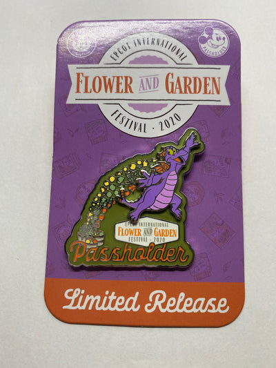 Disney Flower and Garden Festival 2020 Figment Passholder Pin Limited New w Card