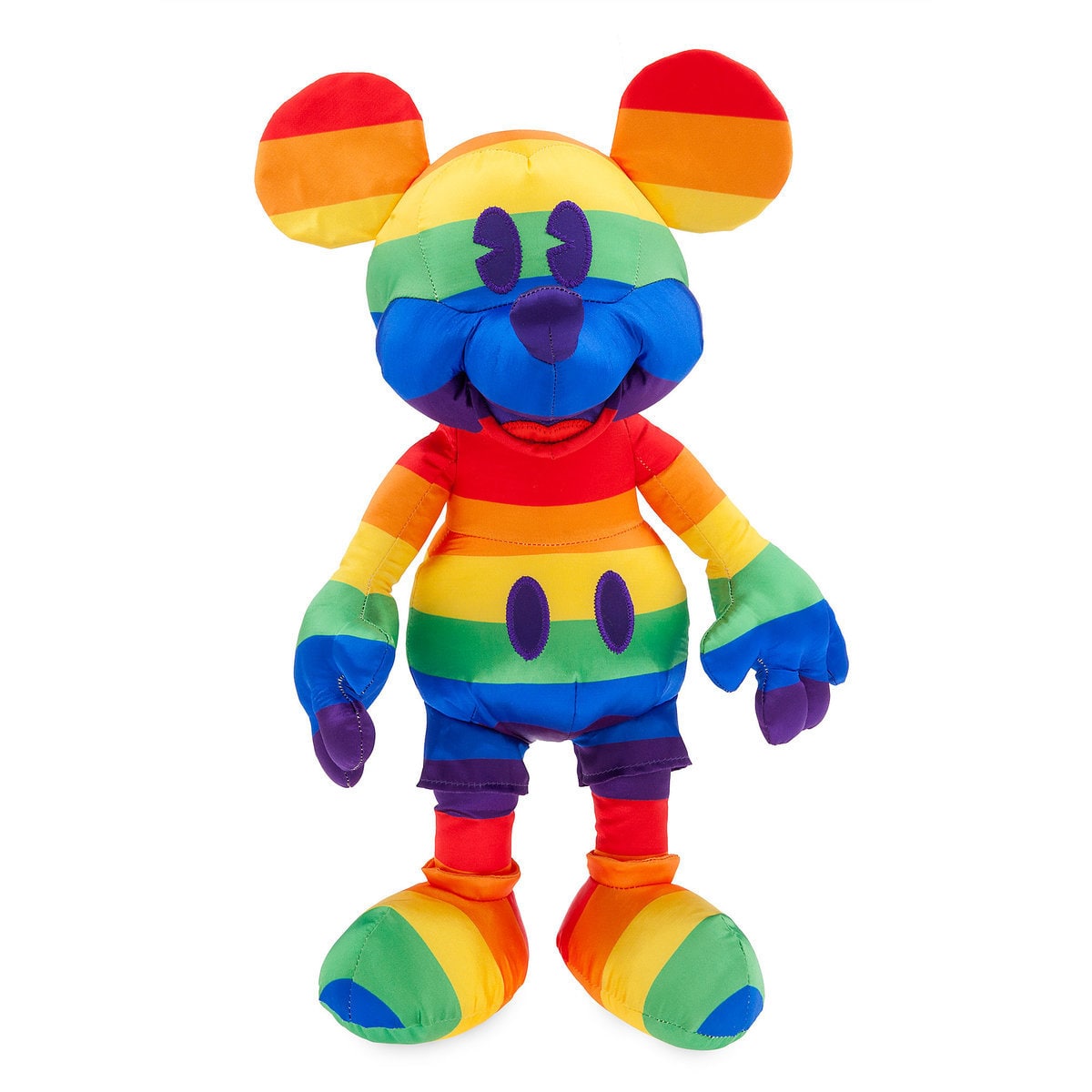 Disney Parks Rainbow Mickey Mouse Medium Plush New with Tags
