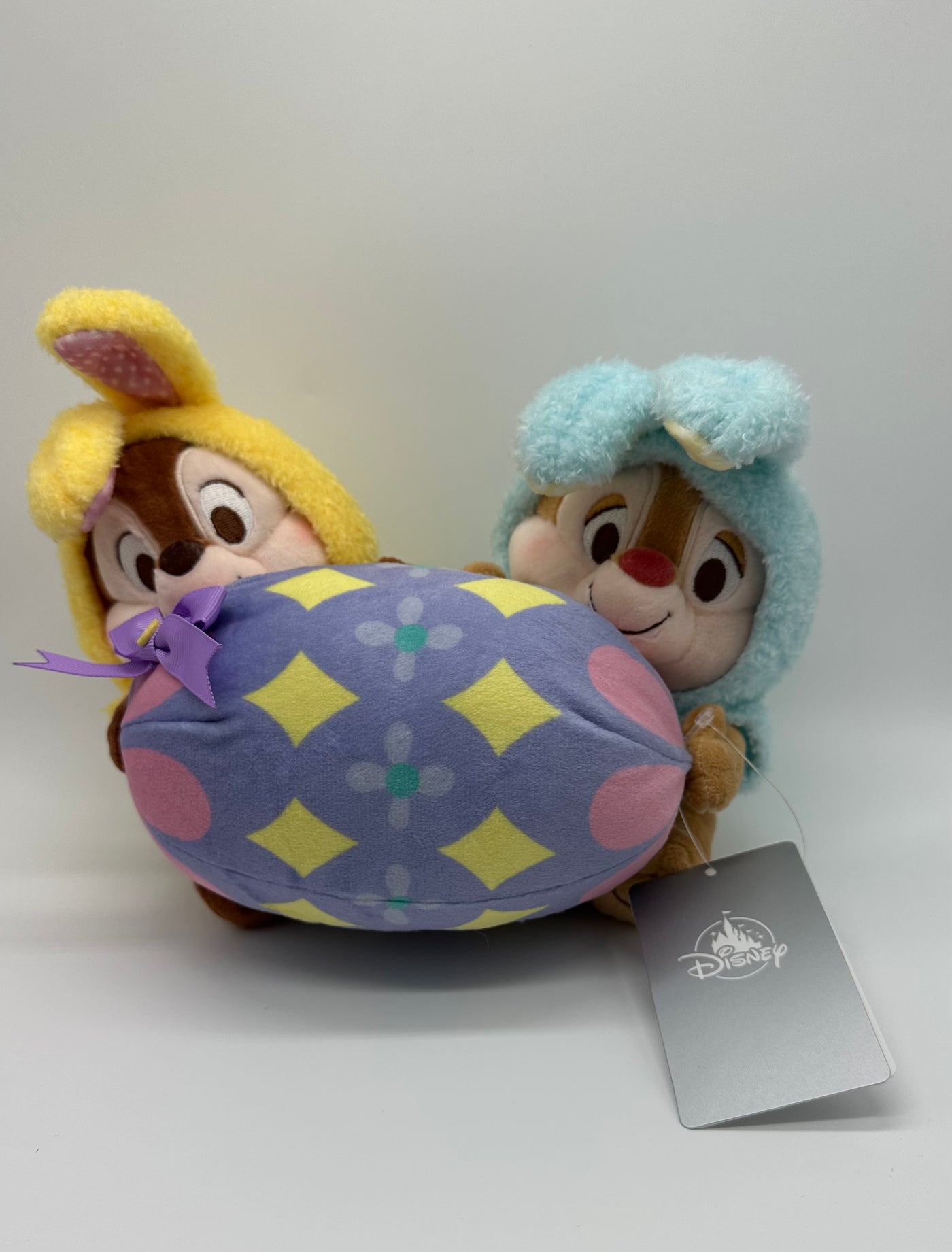 Disney Store Hong Kong Easter Bunny with Egg Chip 'n Dale Plush New with Tags