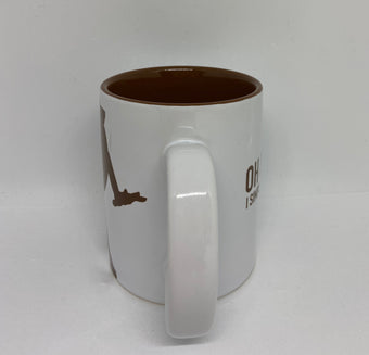 M&M's World Brown Silhouette Oh Honey I Simply Don't Care Coffee Mug New