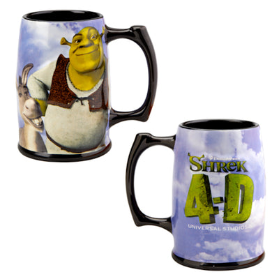 Universal Studios 4-D Shrek & Donkey Ceramic Coffee Mug New