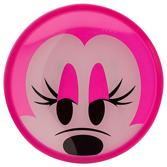Disney Parks Minnie Mouse Silicone Covered Pink Glass Dessert Plate New