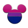 Disney Parks Rainbow Collection Mickey Icon Bisexual Flag Pin New with Card