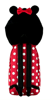 Disney Parks Minnie Mouse Hooded Hat Backpack Detachable Ears New with Tags