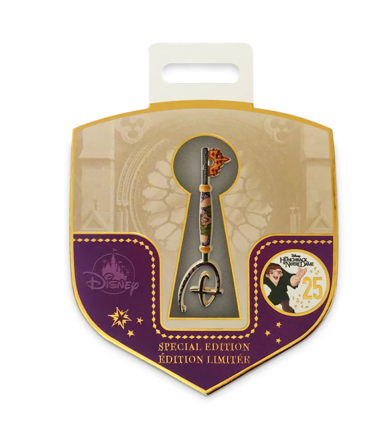 Disney The Hunchback of Notre Dame 25th Collectible Key Pin New with Card