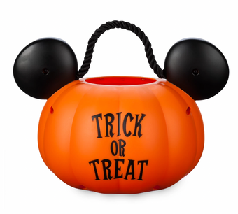 Disney Halloween Mickey Jack-o'-Lantern Pumpkin Light Up Treat Bucket New Tag