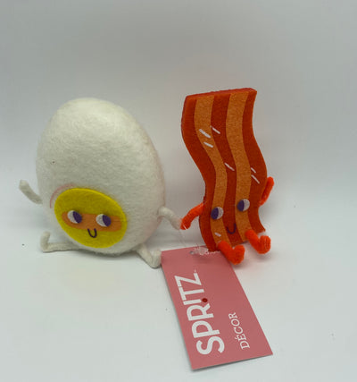 Target Felt Duo Figural Valentine's Day Eggs & Bacon Spritz New with Tag