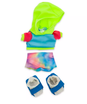 Disney NuiMOs Outfit Color Blocked Hoodie Tie-Dye Shorts and Sneakers New w Card
