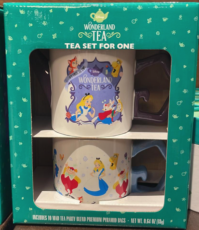 Disney Parks Alice Wonderland Tea Set For One Mug / Teapot / Tea New With Box