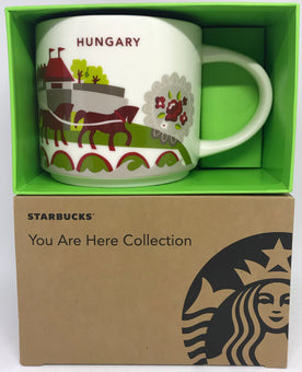 Starbucks You Are Here Collection Hungary Ceramic Coffee Mug New W Box