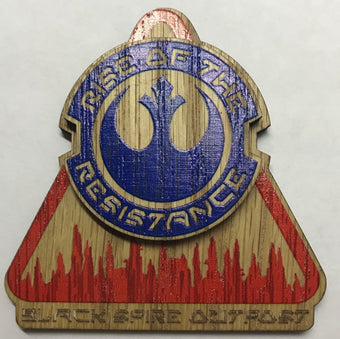 Disney Parks Star Wars Galaxy Edge Rise of the Resistance Wood Magnet New